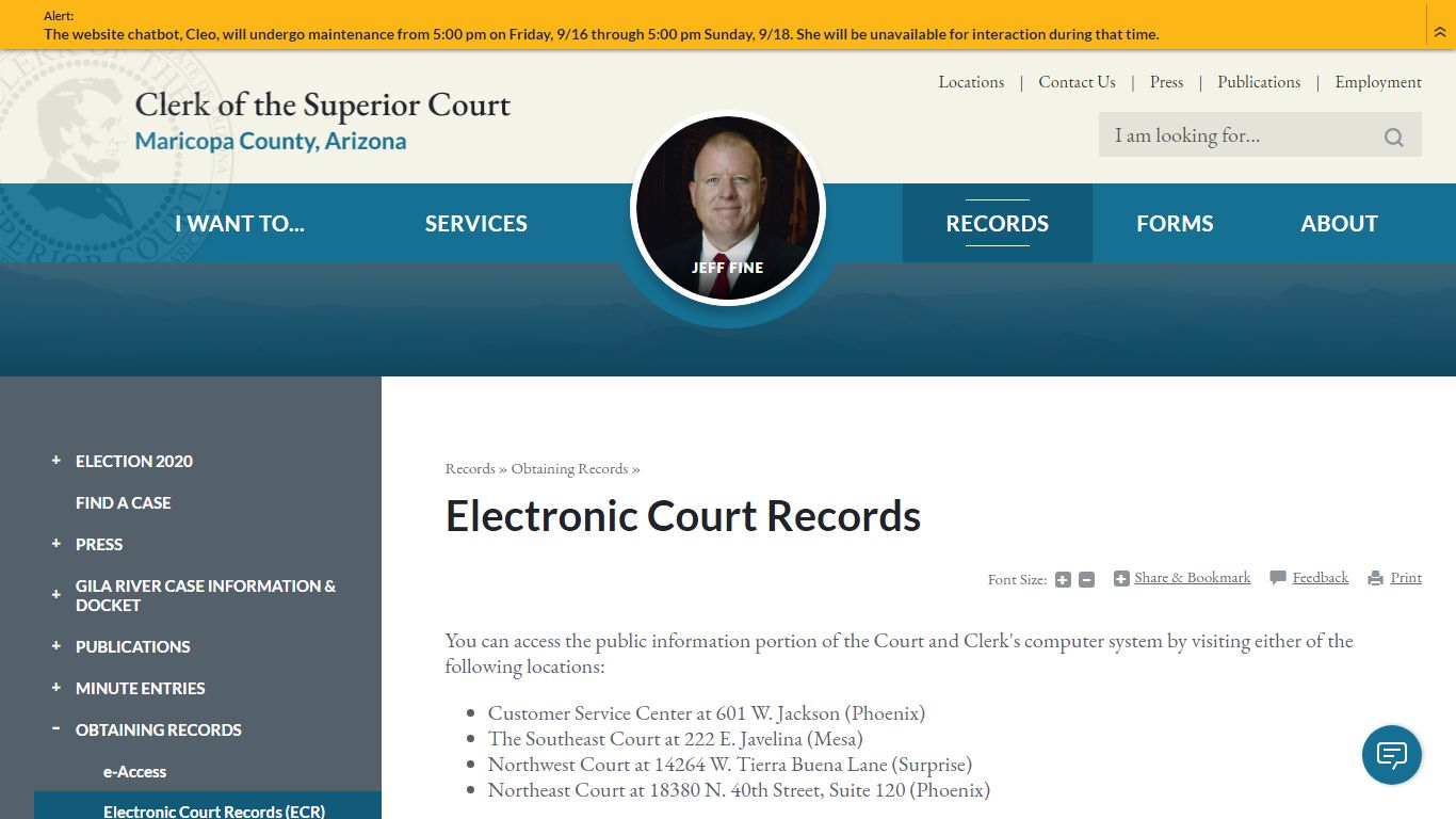 Electronic Court Records | Maricopa County Clerk of Superior Court